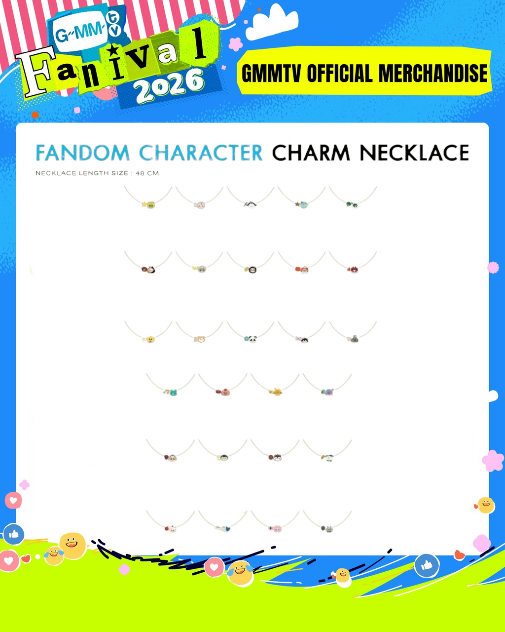 FS26 Fandom Character Charm Necklace