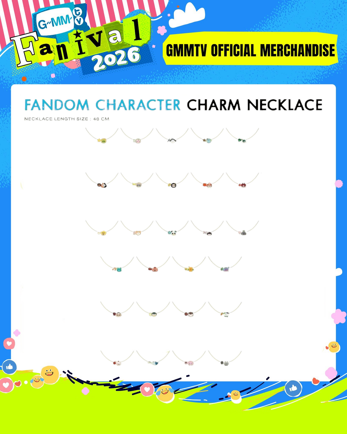 FS26 Fandom Character Charm Necklace