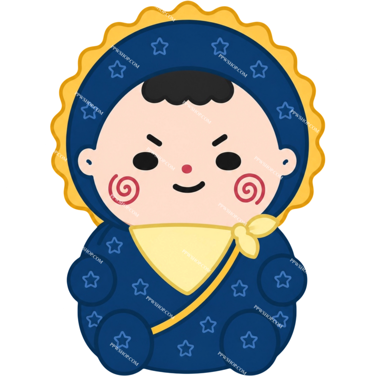 Jummo Sitting Sticker 3”
