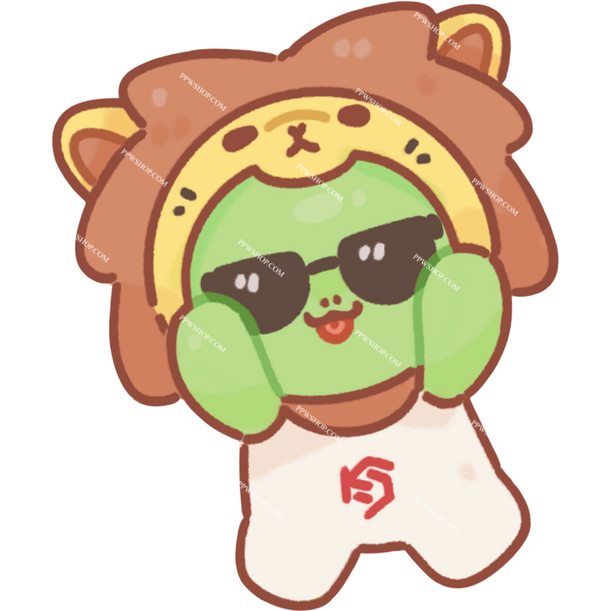 King Man Sunglasses Sticker 3”