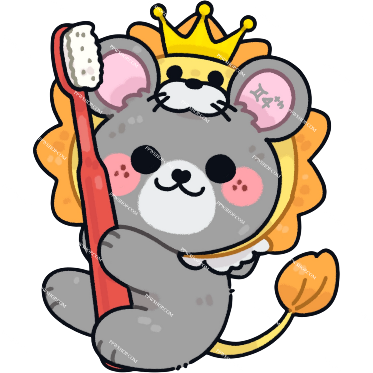 Look Khunnoo Toothbrush Sticker 3”