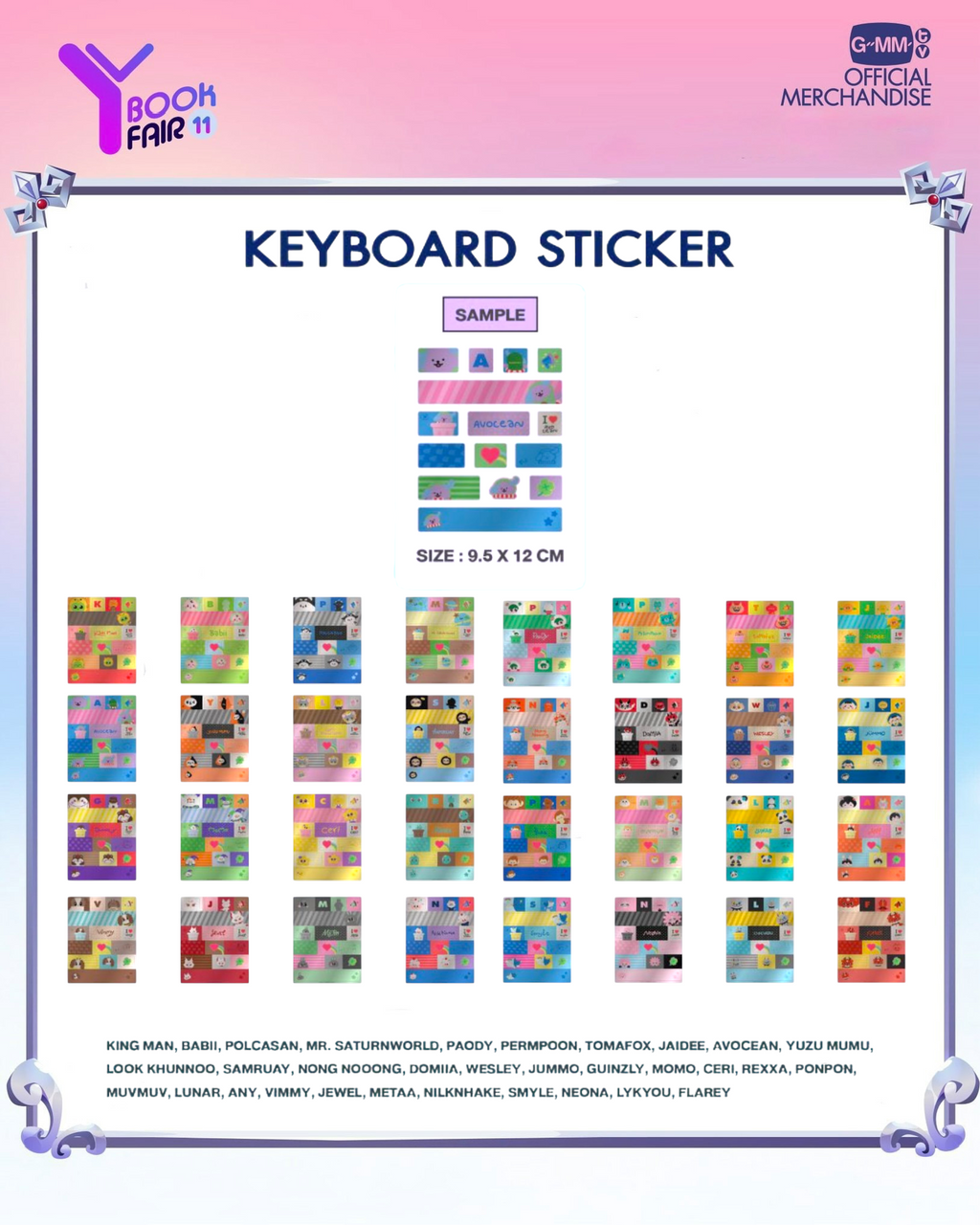 (Preorder) Character Keyboard Sticker