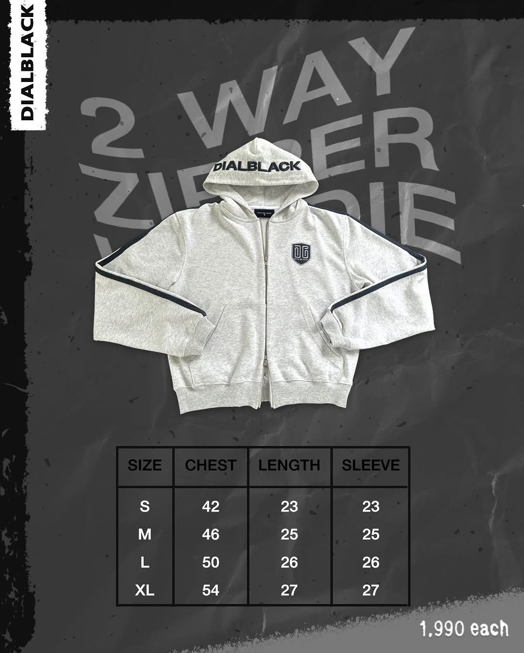 Dialblack 2Way Zipper Hoodie Collection