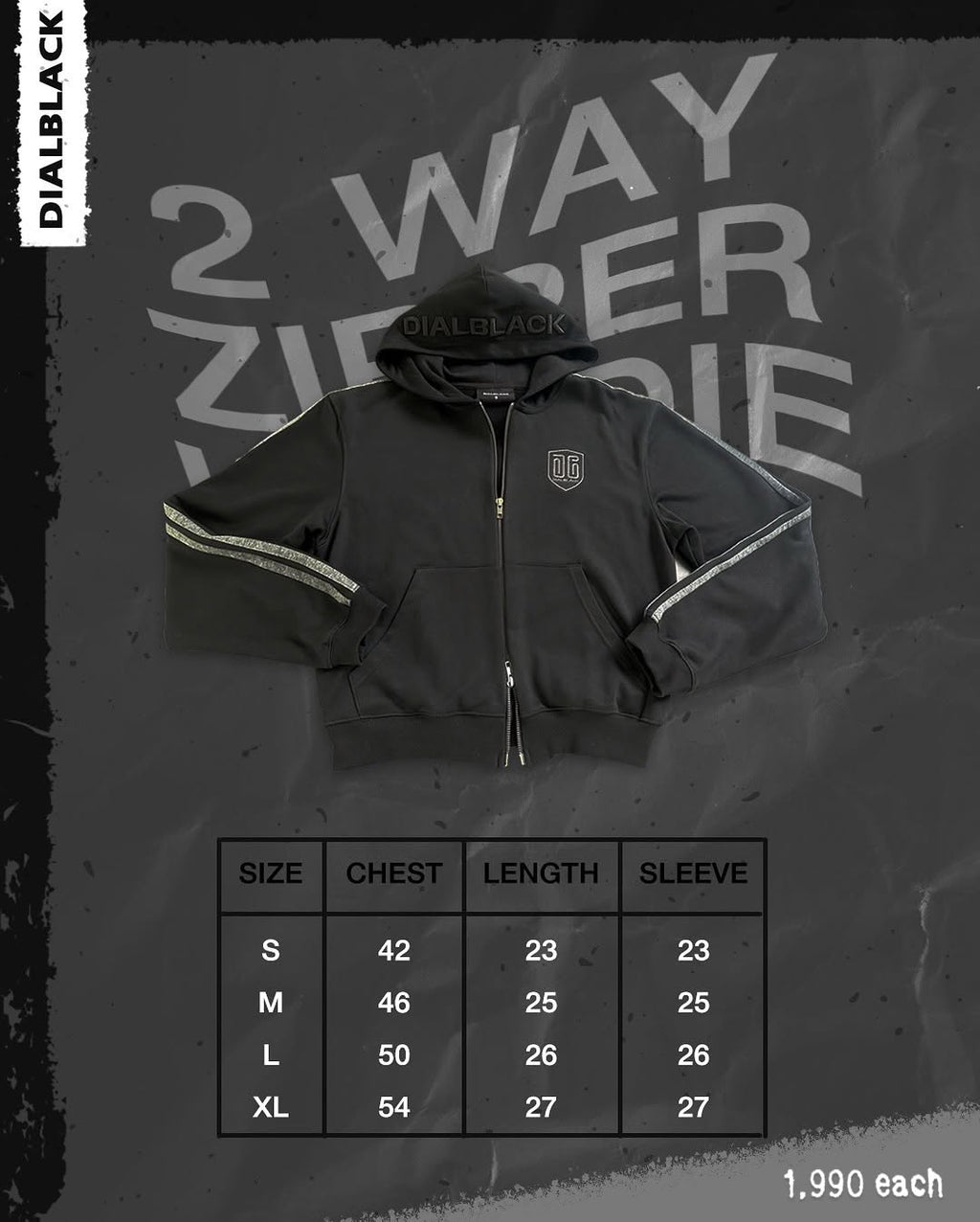 Dialblack 2Way Zipper Hoodie Collection
