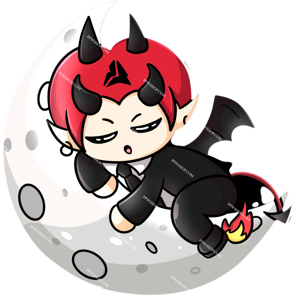 Domiia Moon Sticker 3”