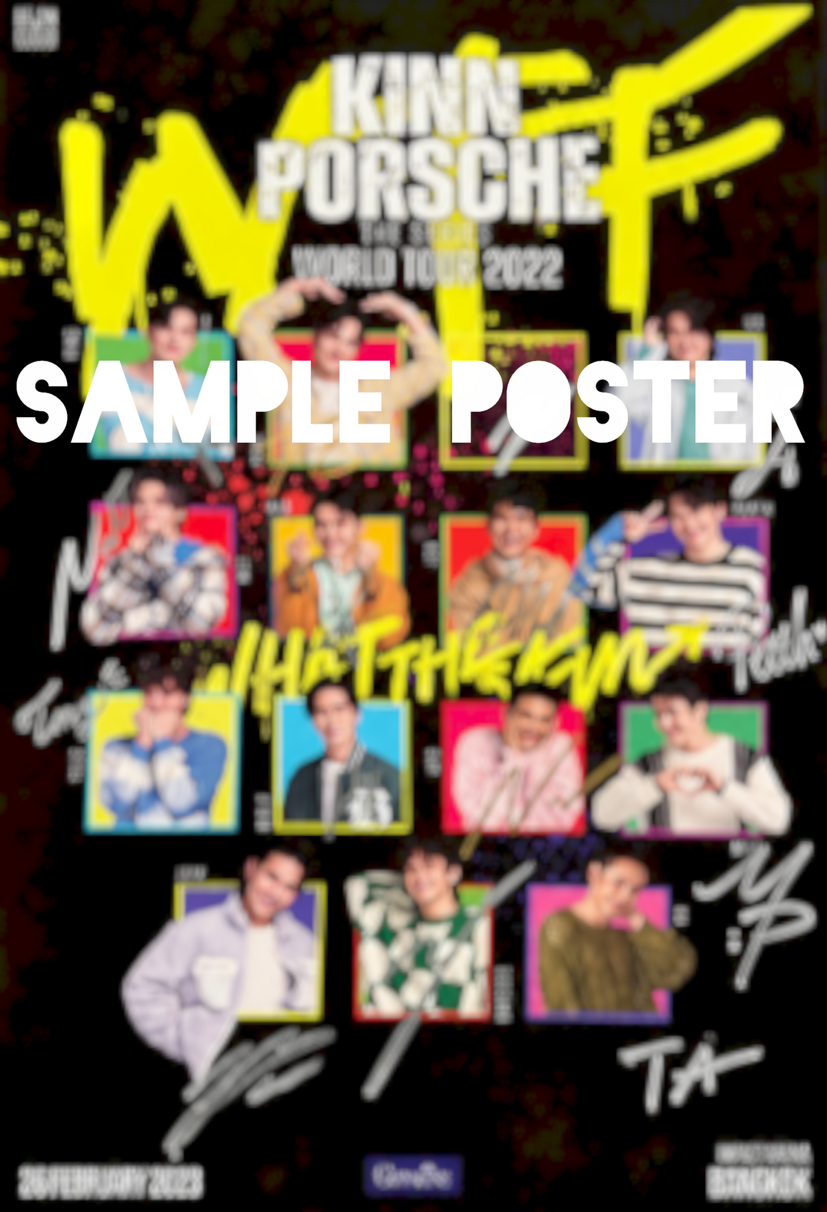 Kinnporsche Cast WTF Tour 2022 Signed Poster