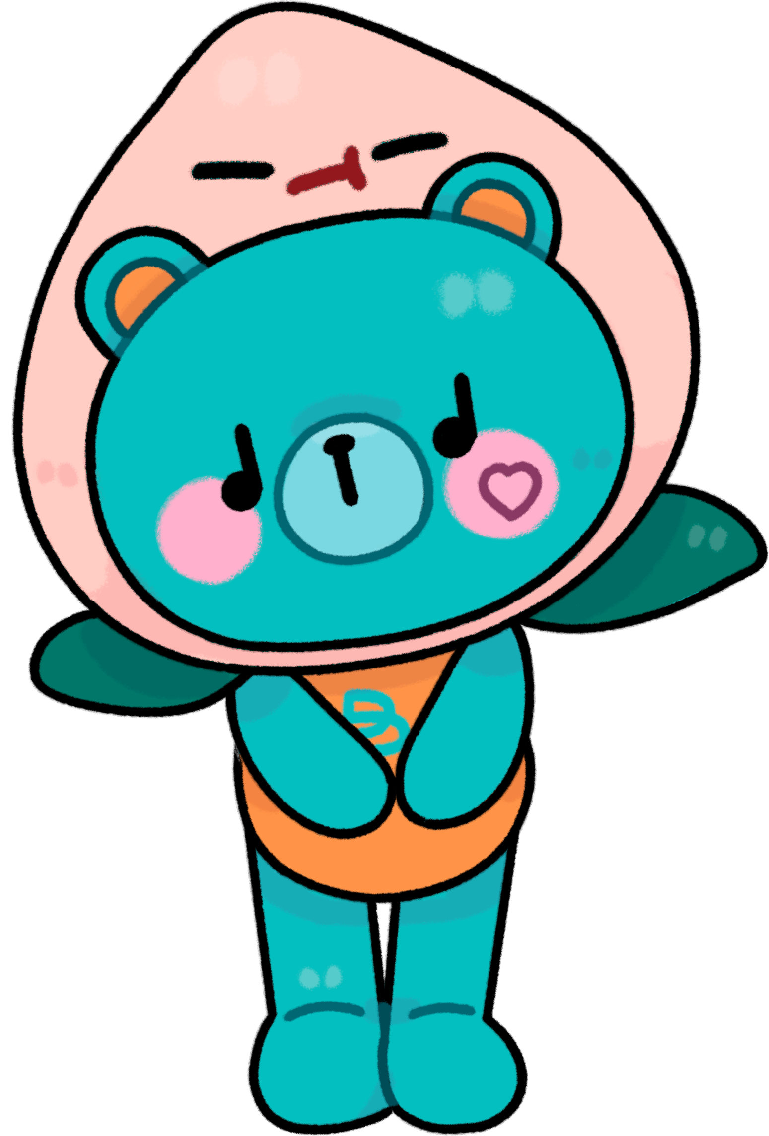 Permpoon Peach Sticker 3”